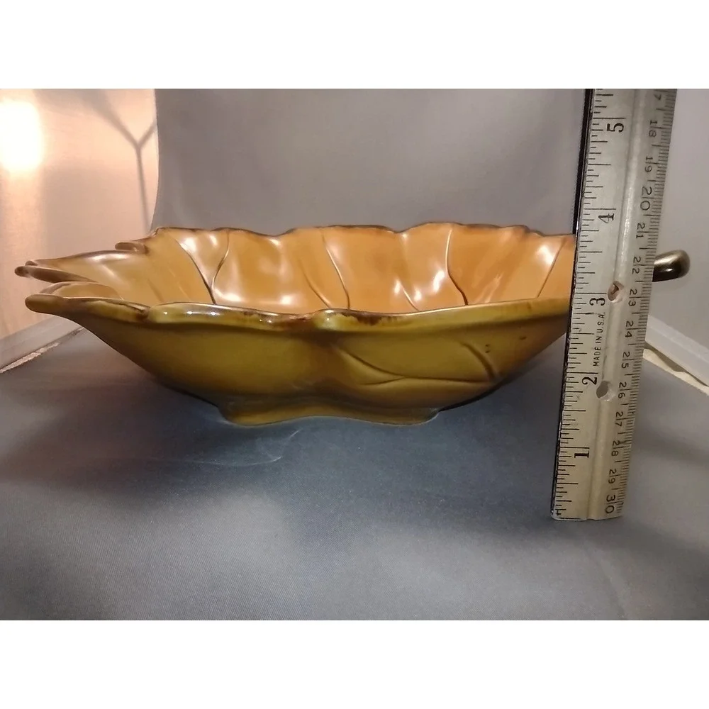 Target Home Maple Leaf Fall Autumn Stoneware Serving Bowl Dish‎ Home Decor
